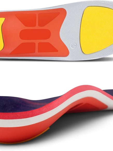 Plantar Fasciitis Insoles Men Arch Support Inserts Women Flat Feet Orthopedic Cushion Heel Pain Relief Standing All-Day, Work Boot Shoe Insole (Men 6-6 1/2 | Women 8-8 1/2)