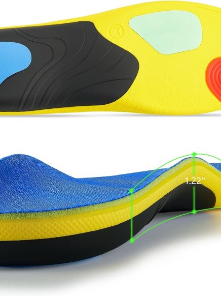Shoe Insoles with Arch Support Plantar Fasciitis Relief for Men Women Runing, 220Lbs Orthotics Insole Shoes Insert Pads fit Sneakers and Work Boot for Standing All Day-to Men 8.5-9.5 | Women 10.5-11.5