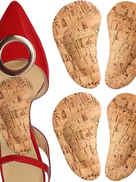 Arch Support Shoe Insoles for Flat Feet, Gel Arch Inserts for Plantar Fasciitis, Adhesive Arch Pad for Relieve Pressure and Feet Pain (Cork - 2 Pairs, 2 Count (Pack of 1))